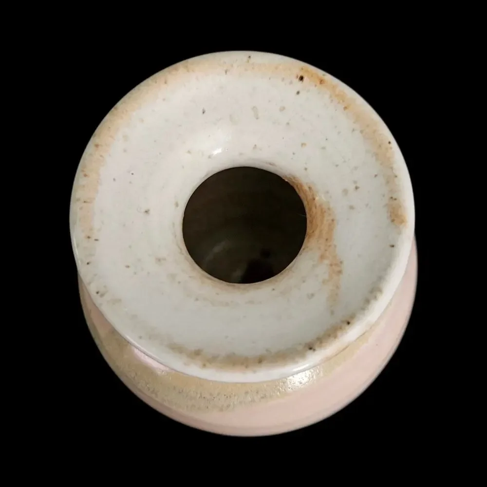 Vintage Hand Painted Floral Bud Vase Small Decorative Art Pottery